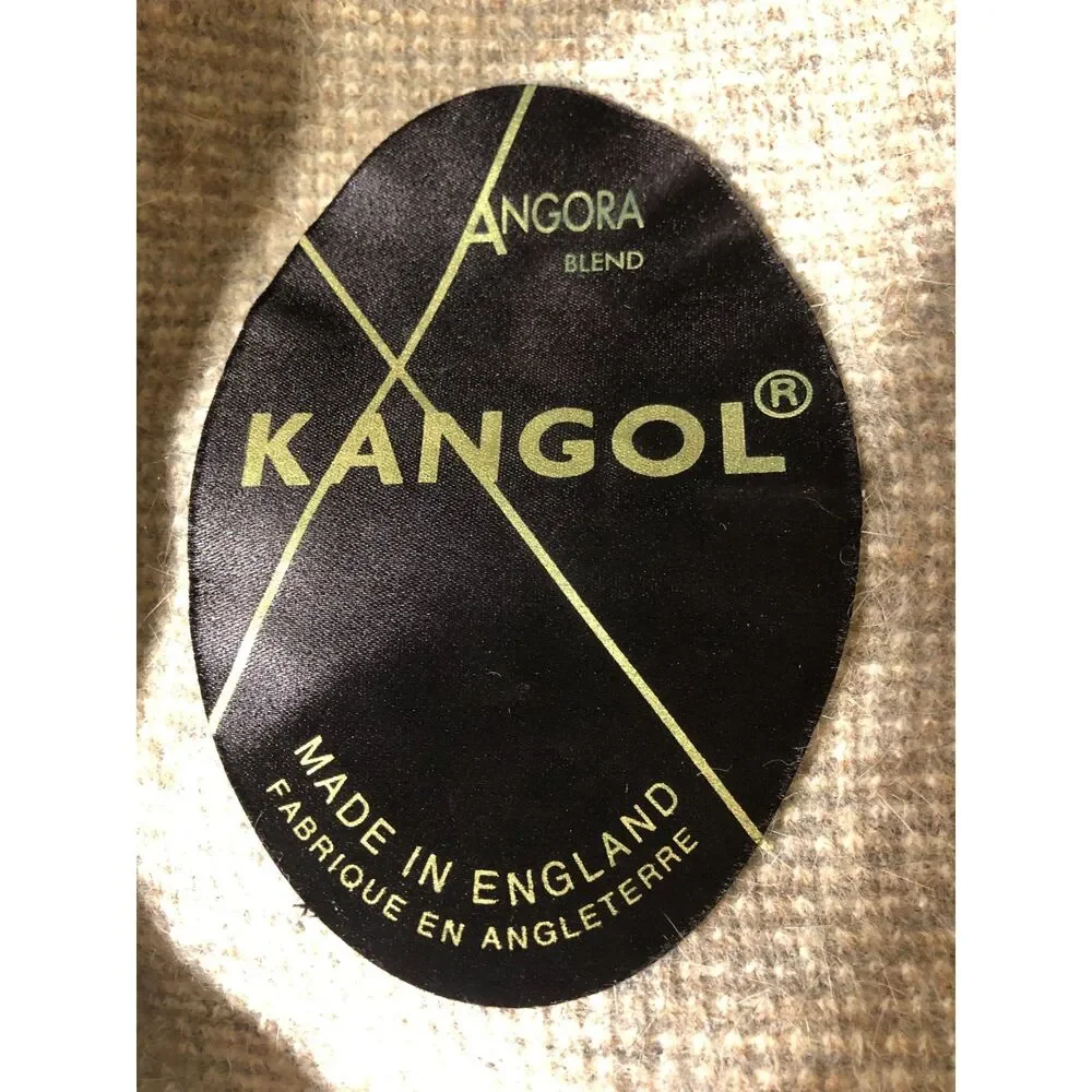 Vtg 90s Kangol Galway Wicker Flat Cap Ivy Driving Hat Wool Angora Eclectic Sz XL